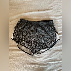 black and white nike running shorts